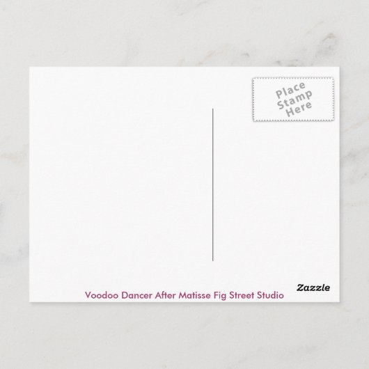 Voodoo Dancer After Matisse Briefkaart (Achterkant)