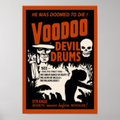 Voodoo Devil Drums - Poster met Man (Voorkant)