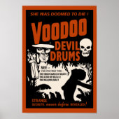 Voodoo Devil Drums Vintage Poster (Voorkant)