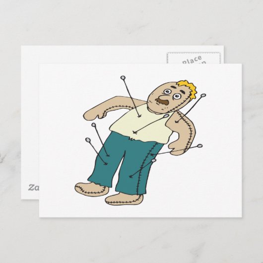 Voodoo Doll Briefkaart (Voorkant / Achterkant)