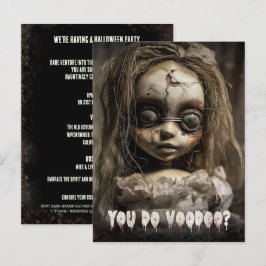 Voodoo Doll Budget Volwassen Halloween Uitnodiging