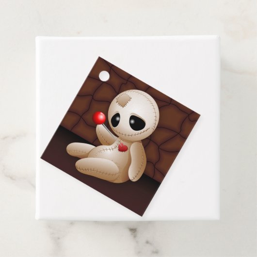 Voodoo Doll Cartoon in Love Bedankjes Labels (In situ)