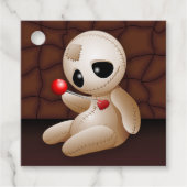 Voodoo Doll Cartoon in Love Bedankjes Labels (Voorkant)