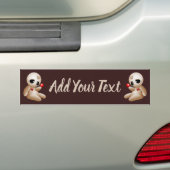 Voodoo Doll Cartoon in Love Bumpersticker (Op auto)