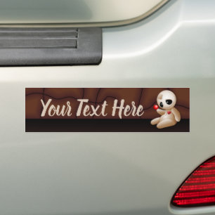 Voodoo Doll Cartoon in Love Bumpersticker