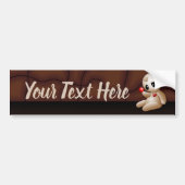 Voodoo Doll Cartoon in Love Bumpersticker (Voorkant)