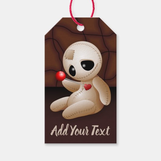 Voodoo Doll Cartoon in Love Cadeaulabel (Voorkant)