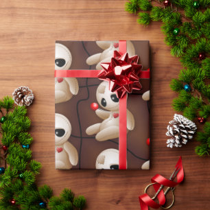 Voodoo Doll Cartoon in Love Cadeaupapier