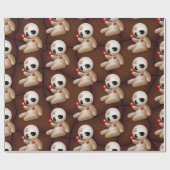 Voodoo Doll Cartoon in Love Cadeaupapier (Vlak)