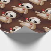 Voodoo Doll Cartoon in Love Cadeaupapier (Hoek)