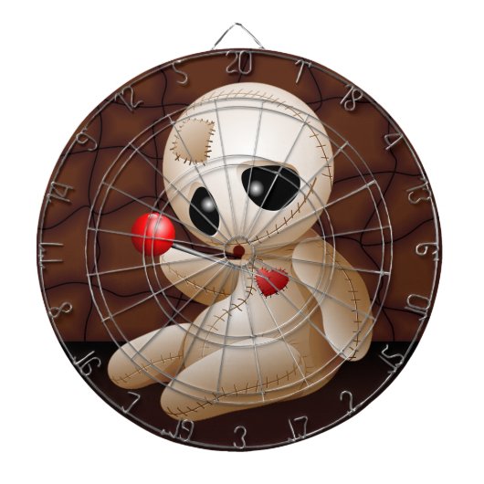 Voodoo Doll Cartoon in Love Dartbord (Voorkant)