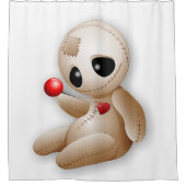 Voodoo Doll Cartoon in Love Douchegordijn (Voorkant)