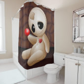 Voodoo Doll Cartoon in Love Douchegordijn (In situ)