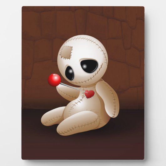 Voodoo Doll Cartoon in Love Fotoplaat (Voorkant)