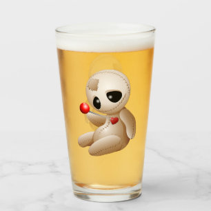 Voodoo Doll Cartoon in Love Glas