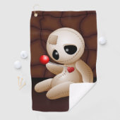 Voodoo Doll Cartoon in Love Golfhanddoek (Insitu)