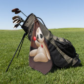 Voodoo Doll Cartoon in Love Golfhanddoek (Groen)