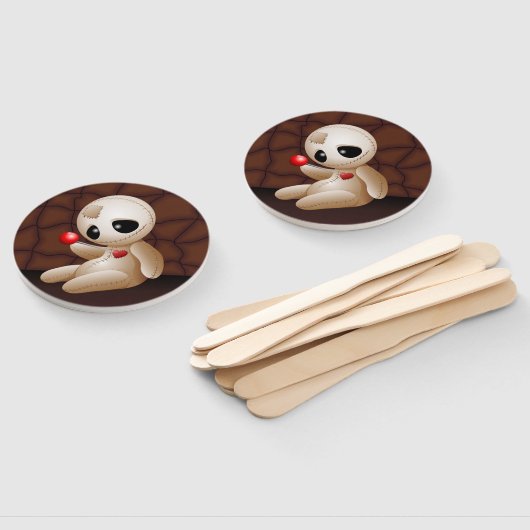 Voodoo Doll Cartoon in Love Handwaaier (Niet-gemonteerd)