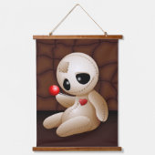 Voodoo Doll Cartoon in Love Hangend Wandkleed (Voorkant)