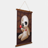 Voodoo Doll Cartoon in Love Hangend Wandkleed (Gebogen)