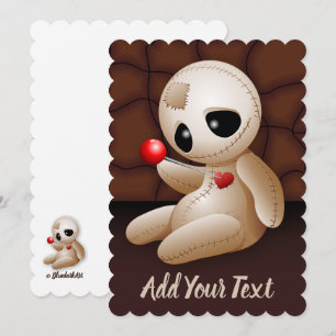 Voodoo Doll Cartoon in Love Kaart