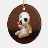 Voodoo Doll Cartoon in Love Keramisch Ornament (Links)