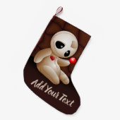 Voodoo Doll Cartoon in Love Kleine Kerstsok (Voorkant (Hangend))