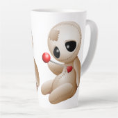 Voodoo Doll Cartoon in Love Latte Mok (Rechterhoek)