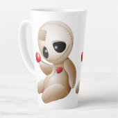 Voodoo Doll Cartoon in Love Latte Mok (Linkerhoek)