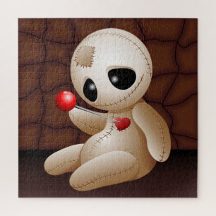 Voodoo Doll Cartoon in Love Legpuzzel