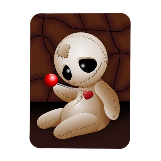 Voodoo Doll Cartoon in Love Magneet (Verticaal)