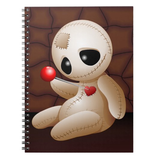 Voodoo Doll Cartoon in Love Notitieboek (Voorkant)