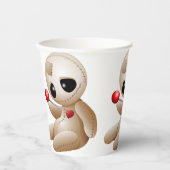 Voodoo Doll Cartoon in Love Papieren Bekers (Voorkant)