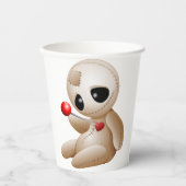 Voodoo Doll Cartoon in Love Papieren Bekers (Voorkant)
