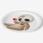 Voodoo Doll Cartoon in Love Papieren Bordje (Gekanteld)