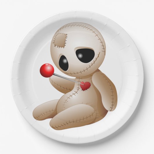 Voodoo Doll Cartoon in Love Papieren Bordje