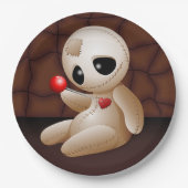 Voodoo Doll Cartoon in Love Papieren Bordje (Voorkant)