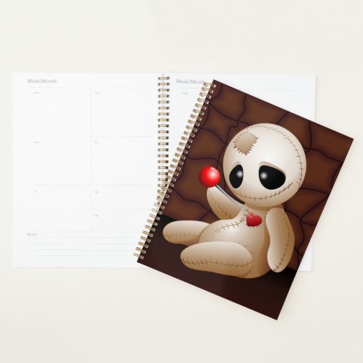 Voodoo Doll Cartoon in Love Planner (Display)