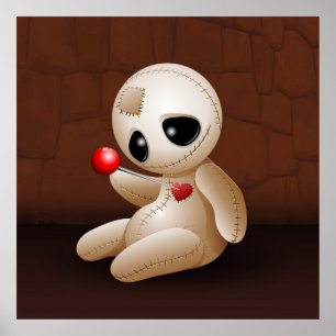 Voodoo Doll Cartoon in Love posters
