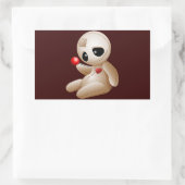 Voodoo Doll Cartoon in Love Rechthoekige Sticker (Tas)
