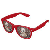 Voodoo Doll Cartoon in Love Retro Zonnebril (Gekanteld)