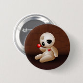 Voodoo Doll Cartoon in Love Ronde Button 5,7 Cm (Voorkant /achterkant)