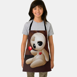 Voodoo Doll Cartoon in Love Schort