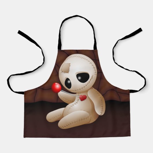 Voodoo Doll Cartoon in Love Schort (Voorkant)