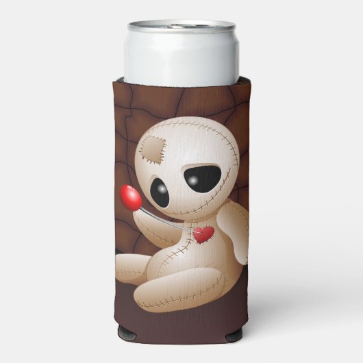 Voodoo Doll Cartoon in Love Seltzer Blikjeskoeler (Seltzer Voorkant)