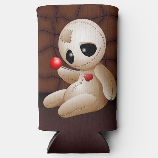Voodoo Doll Cartoon in Love Seltzer Blikjeskoeler (Voorkant)