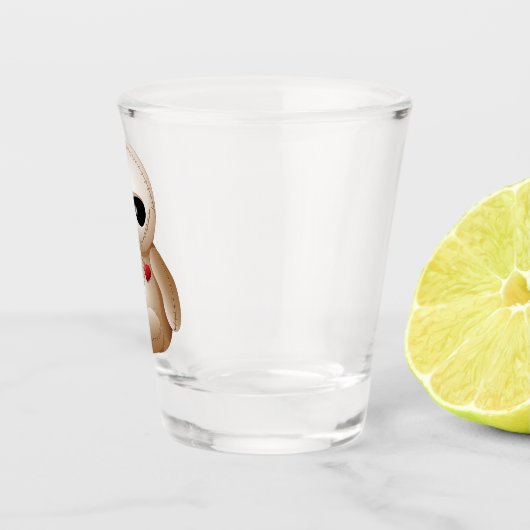 Voodoo Doll Cartoon in Love Shot Glas (Rechts)