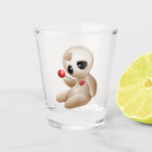 Voodoo Doll Cartoon in Love Shot Glas (Voorkant)