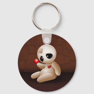 Voodoo Doll Cartoon in Love Sleutelhanger