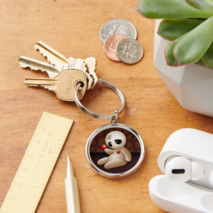 Voodoo Doll Cartoon in Love Sleutelhanger